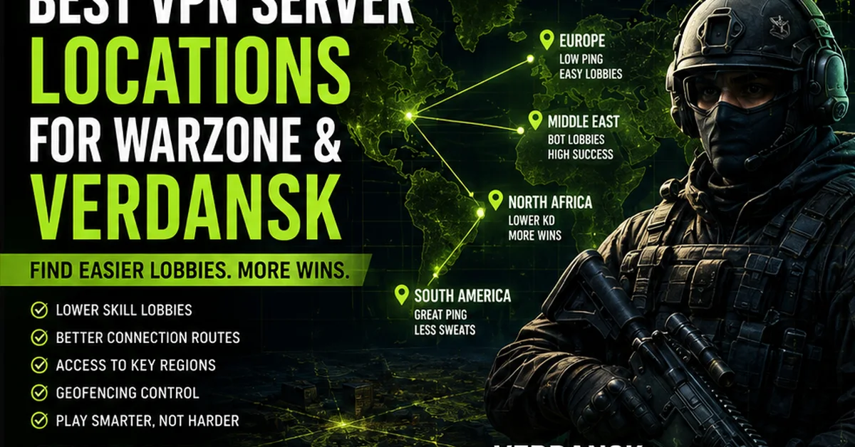 Best VPN Server Locations for Warzone and Verdansk: How to Find Easier Lobbies