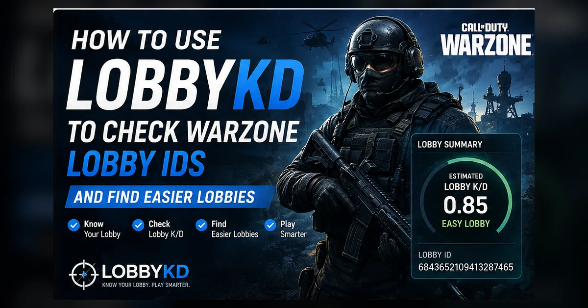 Comment utiliser LobbyKD pour vérifier les identifiants des lobbys Warzone et trouver des lobbys plus faciles