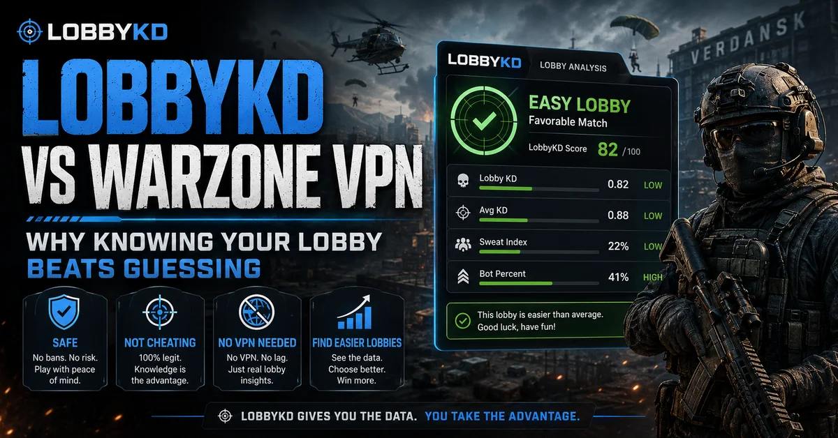 Why LobbyKD Is Better Than a Warzone VPN for Finding Easier Lobbies